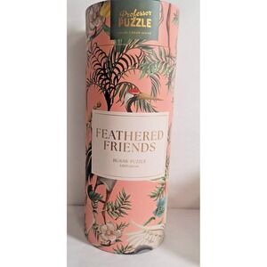 Professor Puzzle Feathered Friends 1000 Piece Jigsaw Puzzle Pink Birds Foiled